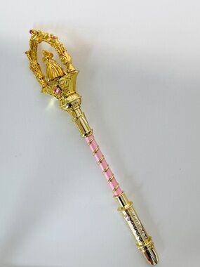 Vintage Disney Store Aurora Sleeping Beauty Light-Up Wand - Rare Gold/Pink